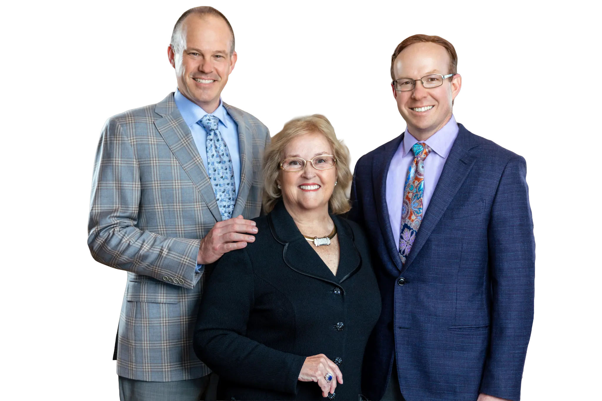 Executive portrait of woman and two men