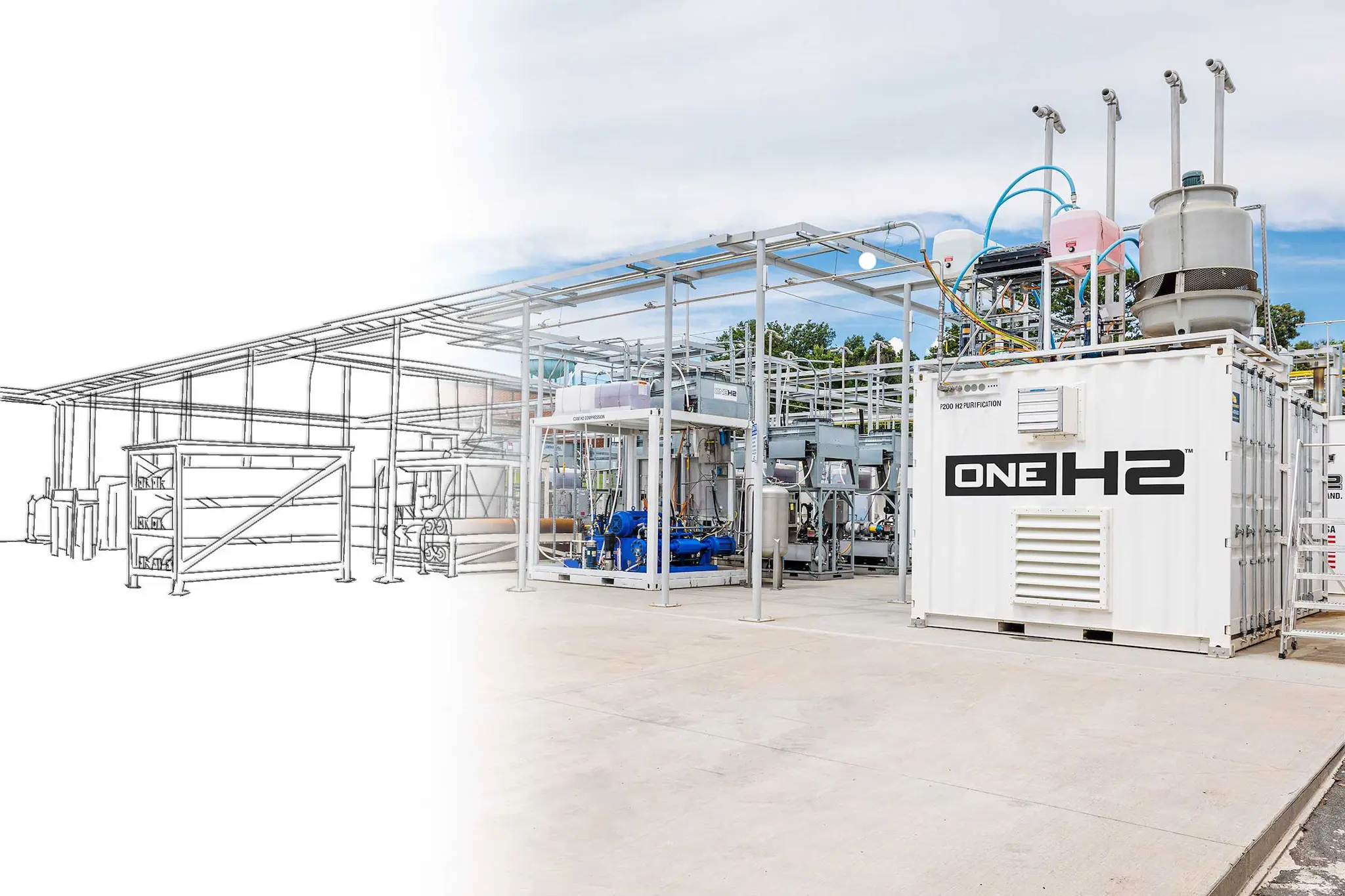 OneH2 hydrogen plant blueprint to reality