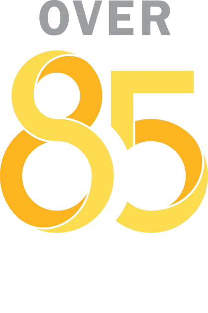 Over 85 years graphic
